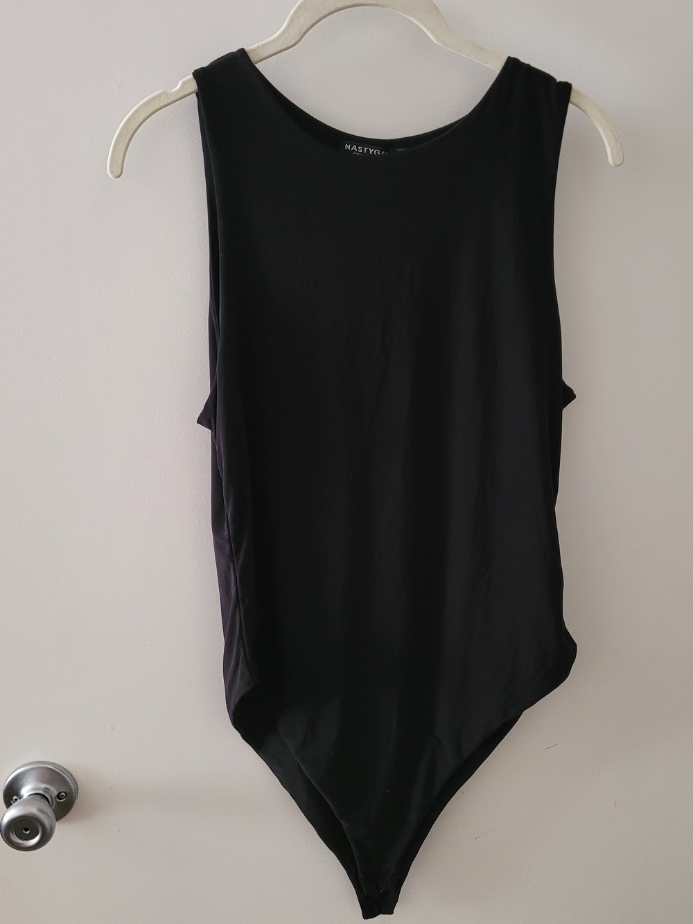 Nasty Gal Black Scoop Neck Sleeveless Bodysuit